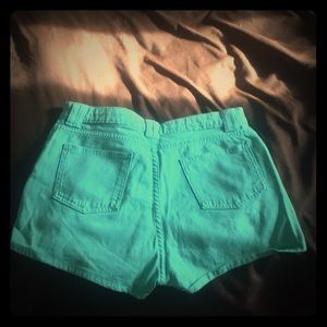 American Apparel high waist sea green shorts
